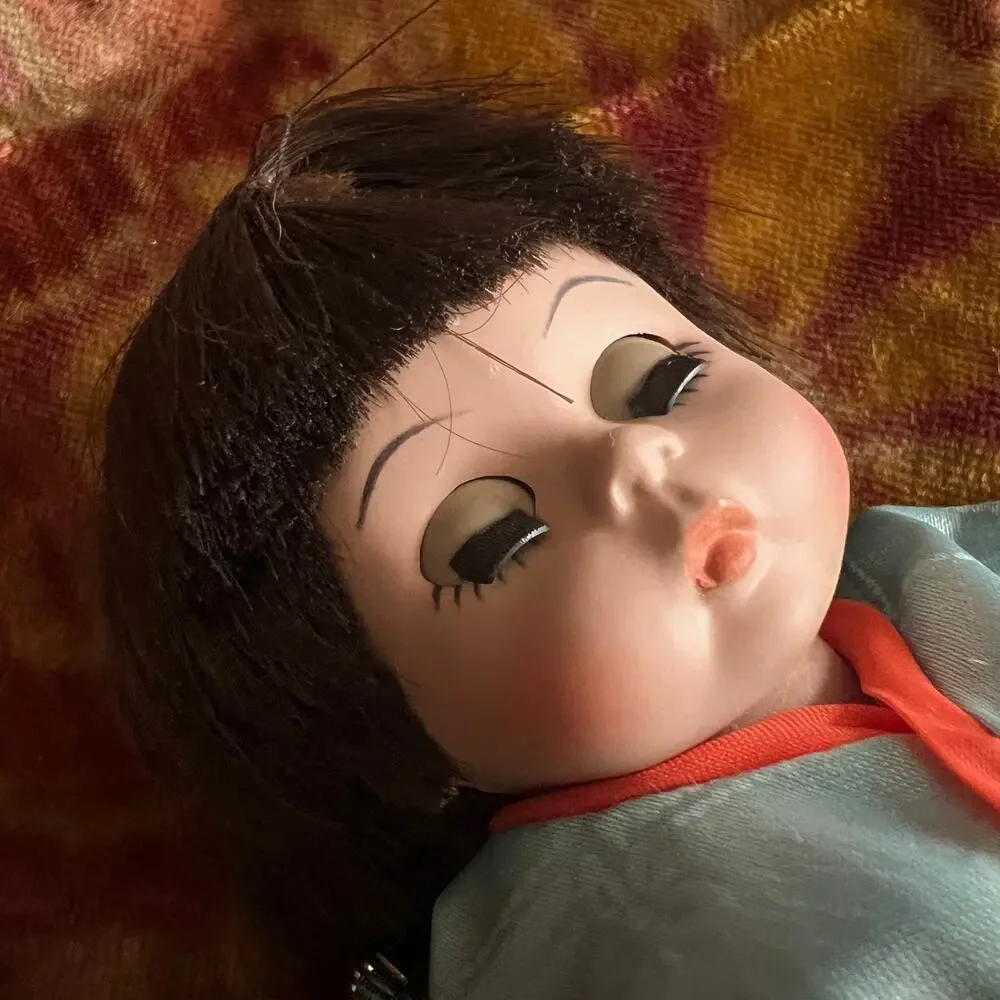 Vintage 80s Madame Alexander Japanese Girl Doll 570 Kimono Wagasa 8 Inch Japan